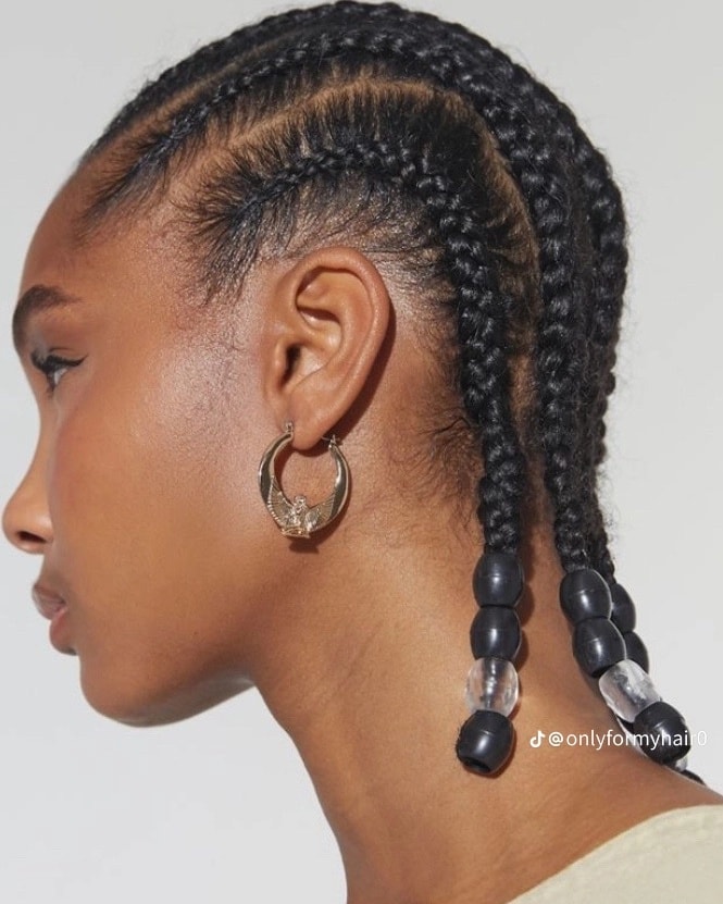Cornrows avec perles